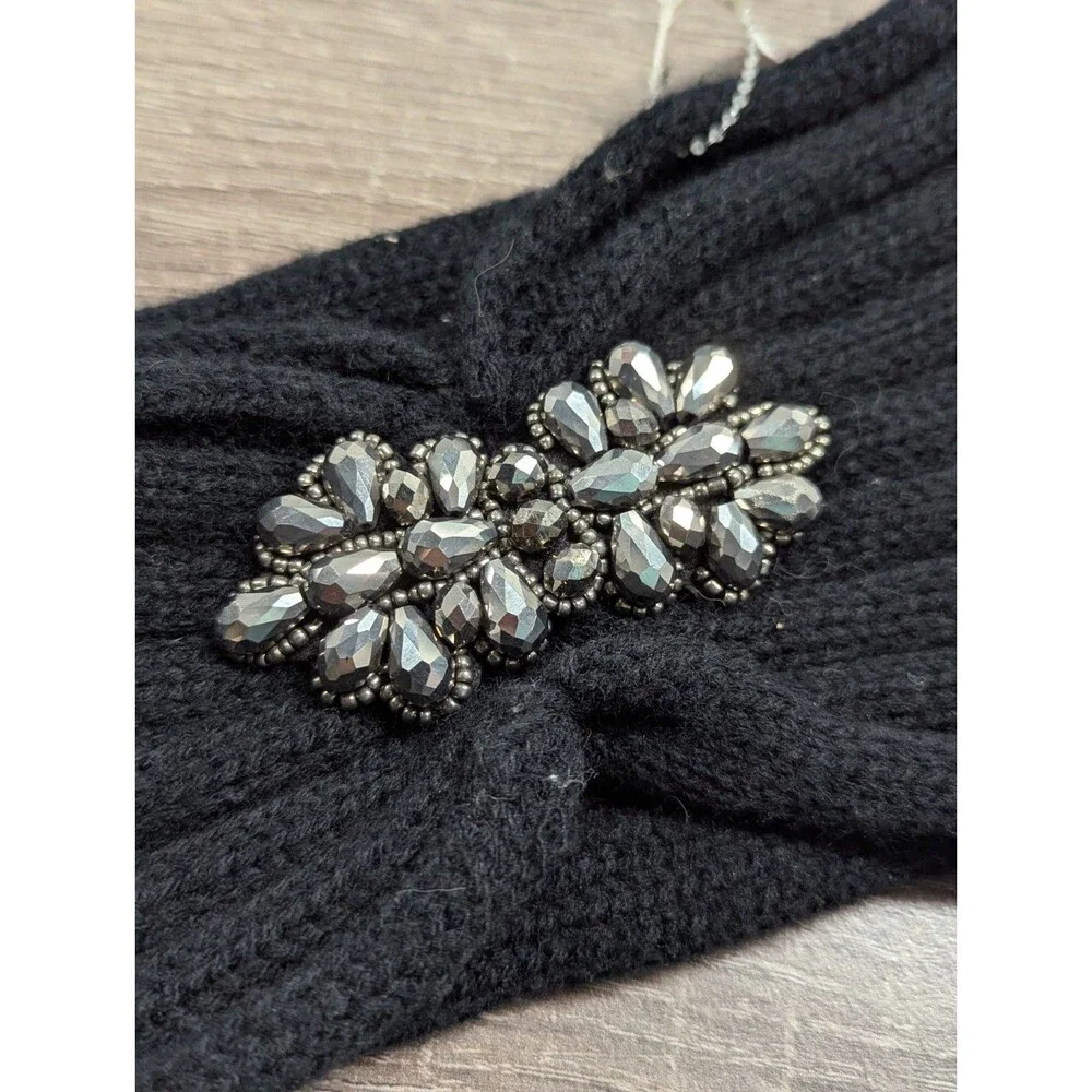 Torrid‎ NWT Black Knit Headband with Gemstones